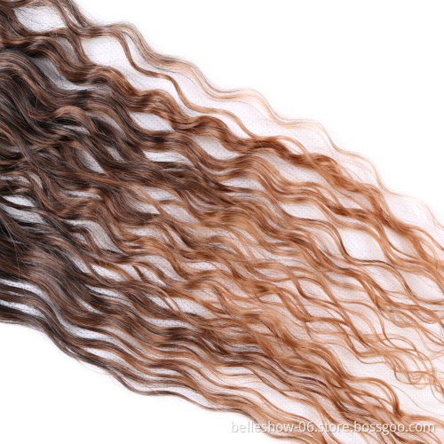 Xin Si deep wavy indian hair big curl weft closure deep wavy crochet braiding for women wavy deep wave wet